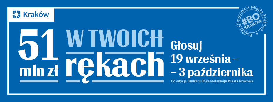 Głosuj w Budżecie Obywatelskim Miasta Krakowa!