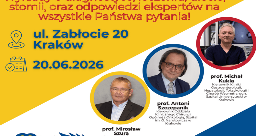Bezpłatna konferencja o chorobach jelita grubego w Klastrze Zabłocie