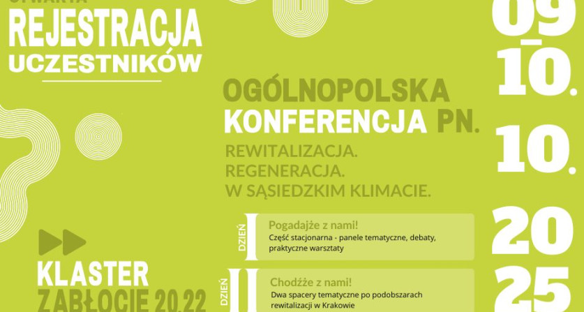 Konferencja „Rewitalizacja. Regeneracja. W sąsiedzkim klimacie” – będzie się działo!